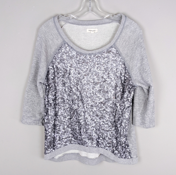 Silence + Noise | Gray Sparkly Top - E90 - Picture 1 of 5
